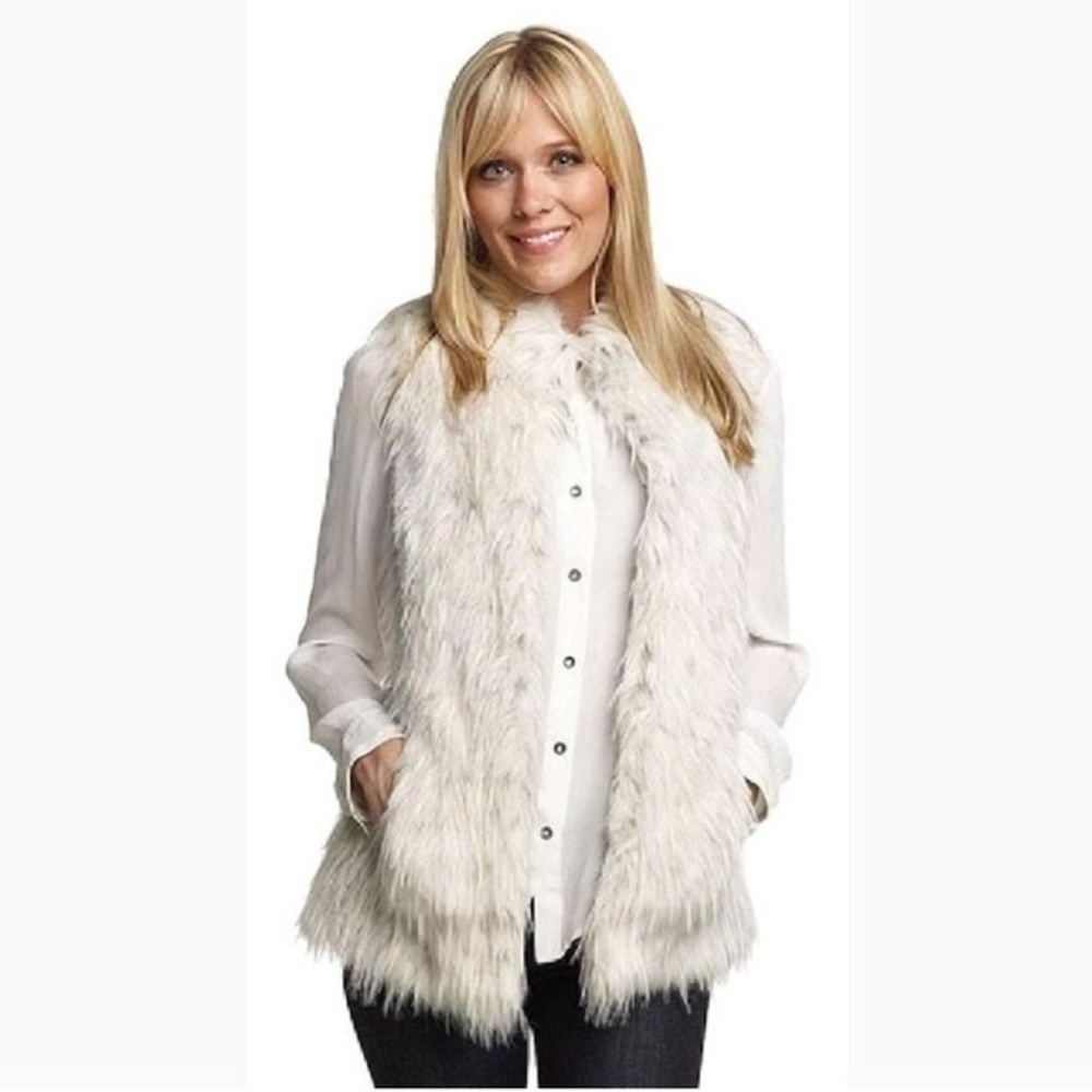 Rachel Zoe faux fur vest